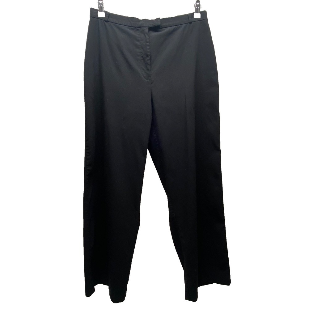 Style & Co Dress Slacks Women's 12 Black Reg Fit Stretch Rayon Blend Pants GUC